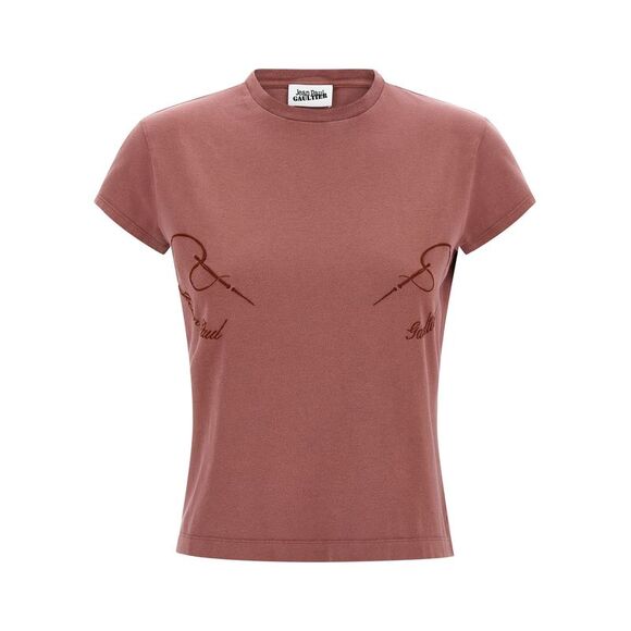 JEAN PAUL GAULTIER Sweaters - Jean Paul Gaultier Women 'The Needles Embroidered' T-Shirt